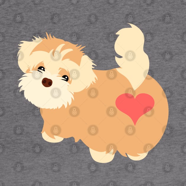 Havanese Heart Butt by LulululuPainting